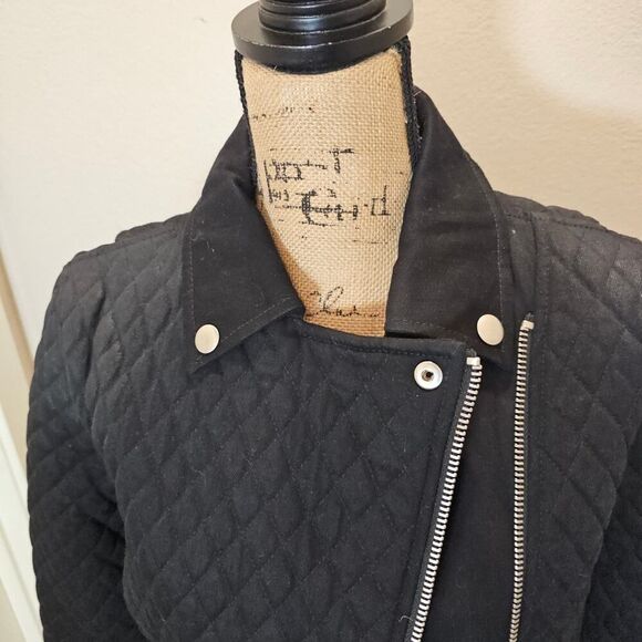 NWOT Diesel Black Moto Quilted Jacket Size Small - Picture 4 of 11